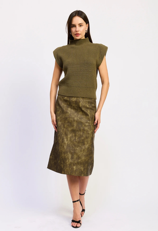 Margot Sweater Vest Olive En Saison