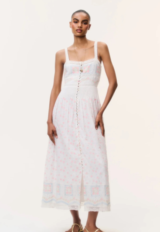 Cerys Dress Optic White Love Shack Fancy
