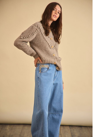 Bobbie Sweater Oatmeal Hunter Bell