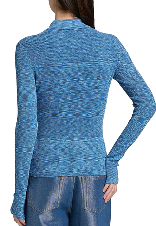 Spacedyed Polo Blissful Blue - Ganni