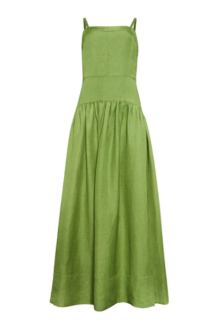 Newberry Dress in Glass Green