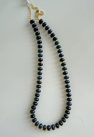 Sea Glass Beaded Necklace Smith & Co - Navy