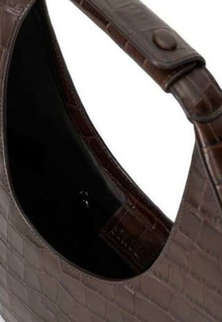 Moon Tote Bag Espresso Croco STAUD