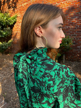 Saffie Dress Emerald Abstract Misa