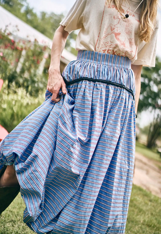 Allegra Skirt Marfa Stripe Hunter Bell