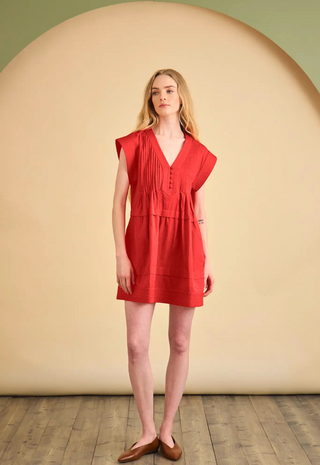 Parker Dress Aces Red - Hunter Bell
