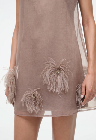 Albee Mini Dress Truffle - STAUD