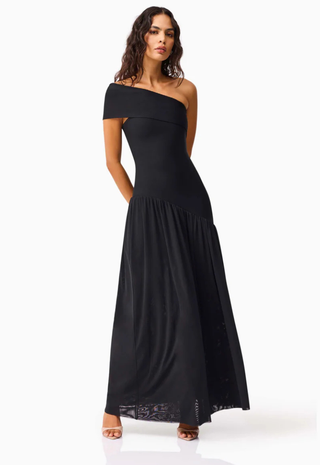 Jesselle Asymmetrical Gown Black Elliatt