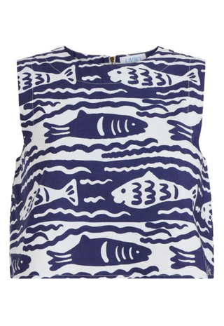 Crop Top Fish Print Livro