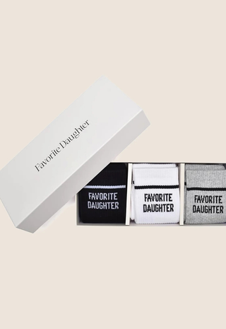 2 The Fd Collegiate Sock Box Set White Gray Black Favorite Daughter
