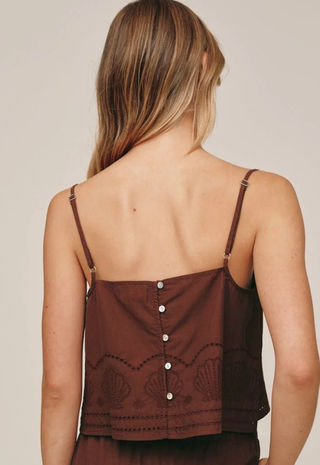 Button Back Cami Sea Glass Brown Bella Dahl