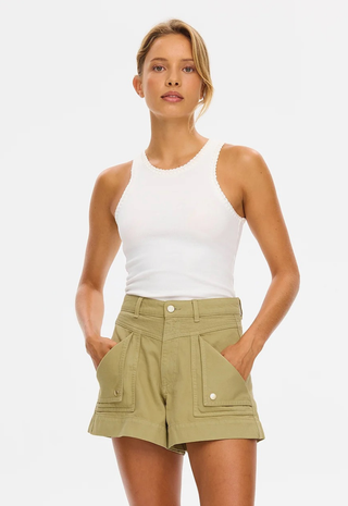 Celene Denim Shorts Olive Kigali