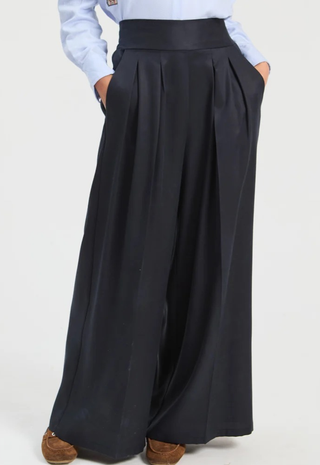 Navy Palazzo Pants Vilagallo