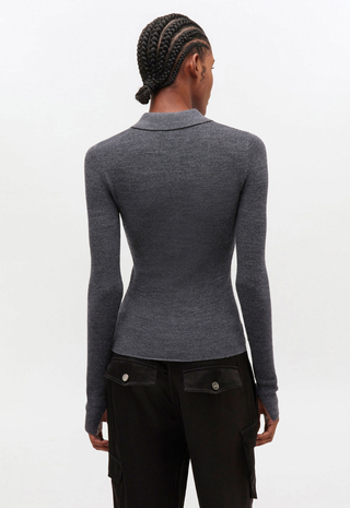 Fine Merino Jacquard Polo Paloma Ganni