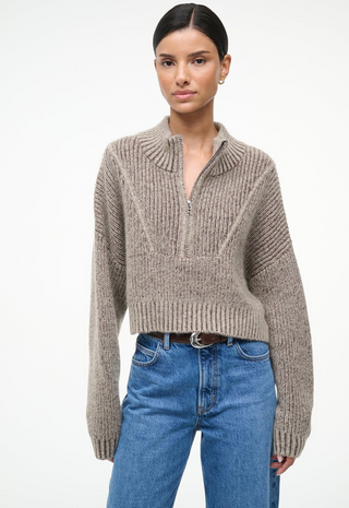 Cropped Hampton Sweater Bisque STAUD