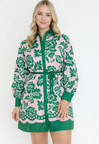 Shirtdress Jade Petals Joy Joy