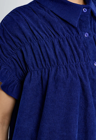 Young Ladies Woven Dress Royal Blue Molly Braken