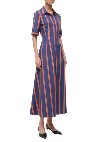 Joan Dress Railroad Stripe - STAUD