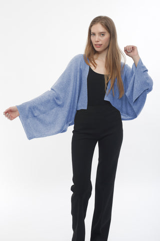 Long Sleeve Open Cardigan In Cashmere