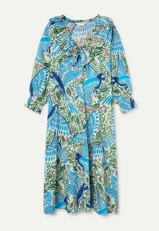 Long Beach Dress Parrot Print Compania Fantastica