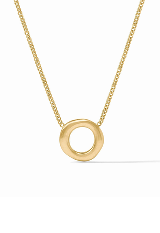 Wave Circle Delicate Necklace Gold Julie Vos