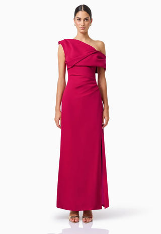Verdessa Asymmetrical Gown Raspberry Pink Elliatt