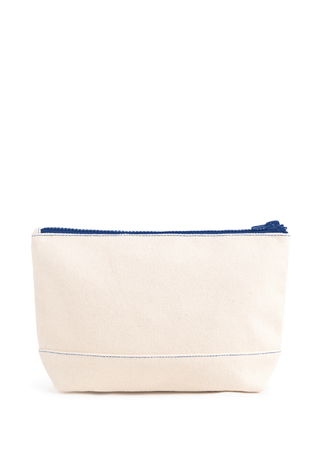Canvas Pouch Natural/Royal Blue Favorite Daughter