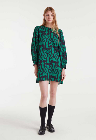 Short Dress Baroque Print Compañia Fantastica