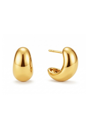 Maelle Dome Half Hoop Earring Ellie Vail