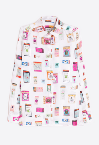 Matchbox Print Shirt White Vilagallo