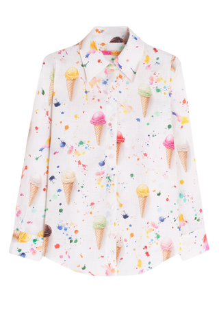 Multicolor Ice Cream Print Shirt - Vilagallo
