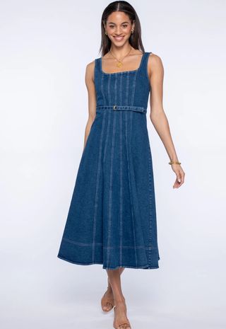 Alice Dress Washed Denim Elizabeth James