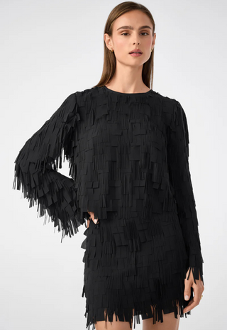 Chinaberry Top Black Trina Turk