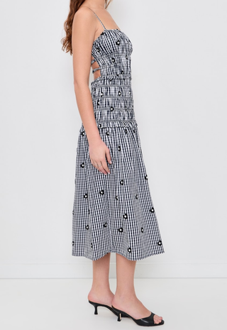 Madison Dress Navy Gingham - Maude Club