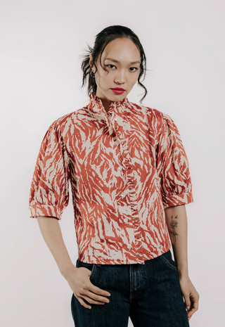 Carolina Top Terracotta Zebra Love The Label