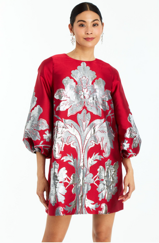 Rosanna Mini Dress Burgundy Arbor Mestiza