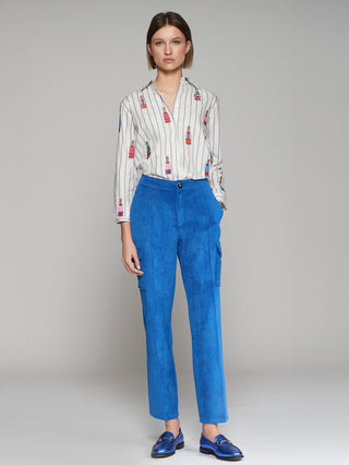 Blue Corduroy Trouser Vilagallo