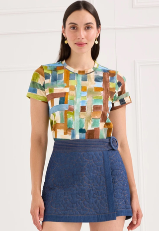 The Vera Skort Quilted Denim Alivia