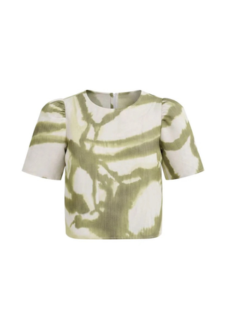 Olivia Top Seabreeze Ikat Green Hunter Bell