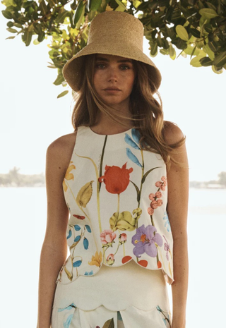 Prism Scallop Tank Top Garden Muse Mestiza