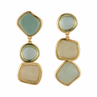 Analia Linear Earrings Teal Combo Mignonne Gavigan
