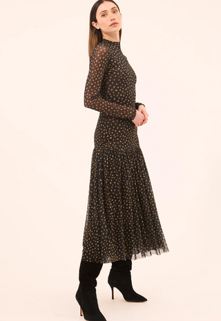 Leylani Dress Golden Polka Dot - Misa