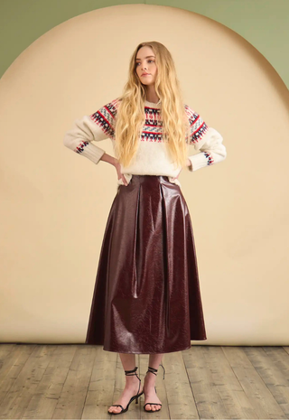 Atlyn Skirt Oxblood Hunter Bell
