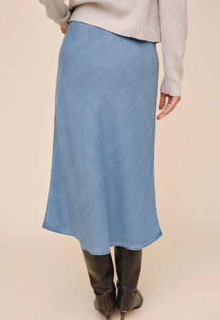 Bias Skirt With Tie Indigo Harbor Wash Bella Dahl