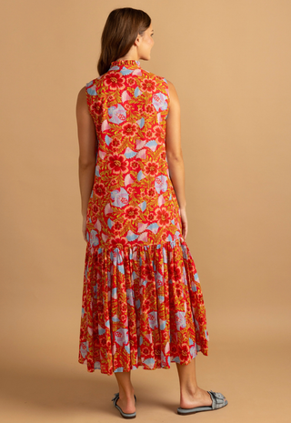 Hillary Dress Retro Floral Double A