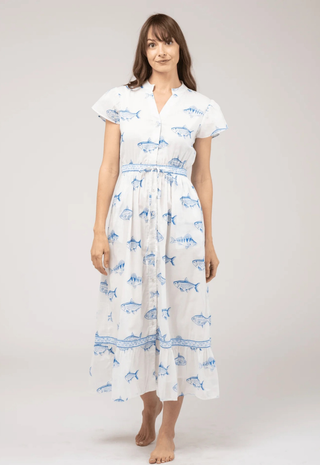 Flutter Dress Fish White Beau & Ro