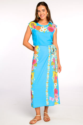 Winifred Skirt Wildflower Aqua Elizabeth James