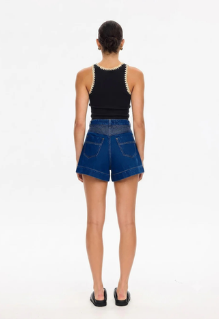 Tallulah Spliced Tank Black Cream Kivari