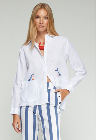 White Shirt Fish Detail - Vilagallo
