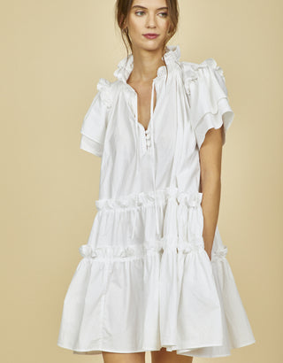 Merritt Dress White Hunter Bell
